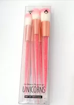 Brochas Maquillaje Profesional Unicornio Con Cristales 7pzs 