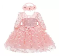 D Vestido De Bebé Niña Cumpleaños Fiesta Elegan Bautismo