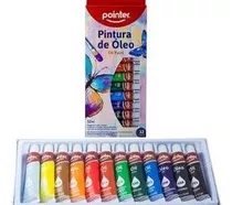 Sets Pintura Al Óleo X12 Colores 12ml Pointer Mayor Y Detal 