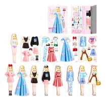 Magnetic Fashion Kids Brinquedo Vestir Princesas Montessori