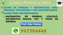 Clases De Matematicas Y Ciencias (clases Particulares)