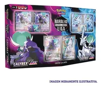 Batalha De Liga Pokémon Calyrex Vmax 120 Cartas Com Sleeves 