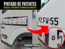 Pintado De Patentes En Camiones Incluye Plantillas X2