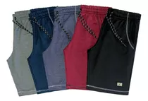 Kit Com 5 Bermudas Shorts Moletom Masculinos Atacado Revenda