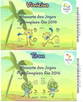 Bloco 187-188 Tom Vinícius Mascote Olimpíadas Rio 2016