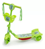 Patinete 3 Rodas Infantil Musical Com Luzes E Cesta