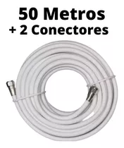 Rollo 50 Metros Cable Coaxial Rg6 Blanco, Inter, Movistar