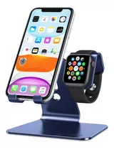 Soporte 2en1 Smartphone-apple Watch, Antideslizante/azul M