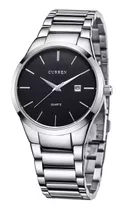 Correa De Reloj Deportiva Curren Orient 8106 De Acero Inoxidable Para Hombre, Color Negro 1