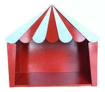 Tenda Circo Vermelho Branco Festa Decoração Circo Mdf