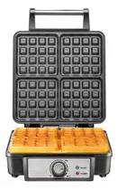 Wafflera Belga Heat+ Premium 4 Rebanadas Acero Masterchef