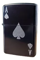 Encendedor Recargable Bencina Cartas De Poker Grabado