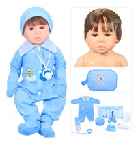 Bebê Reborn Menino Silicone Vários Itens Realista + 20 Itens