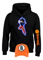 Buzo Dragon Ball Goku Ultra Capot Hoddie Obsequi Gorra X