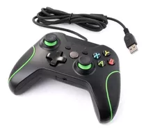 Controle Manete Com Fio Usb Compatível Com Xbox One Pc Gamer Cor Preto