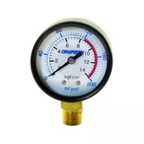 Manômetro Relogio Compressor Pressure 2,6 5,2 10pes Se10 Atg