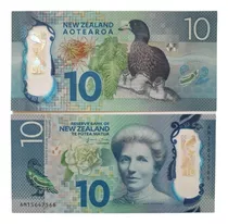 Billetes Mundiales :  Nueva Zelanda  10 Dolares  Año 2016