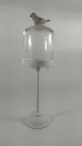 Candelabro Blanco Vintage Cristal