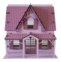 Casa Casinhas Bonecas C1 Mdf Pintada Pequenas Mini Boneca