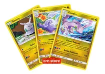 Kit Carta Pokémon Goodra Sliggo Goomy Guardiões Ascendentes