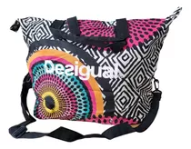 Bolso Cartera Grande Lona  Estampado Desigual