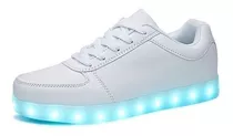 Talla 35-44 Hombres Led Zapatos De Carga Usb Brillante Zapa