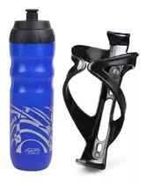 Squeeze Garrafinha Caramanhola/ Bike/academia 500ml +suporte Cor Azul