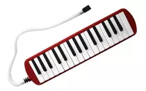 Melodica A Piano Parquer 32 Notas Con Funda Manguera Color Rojo