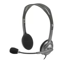 Headset Logitech H111 Stereo Cinza - 981-000612 Usado