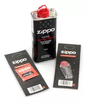 Kit Zippo Original - Fluído 125ml, 6 Pedras E Pavio