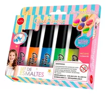 Juego Esmaltes De Uñas X5 Maquillaje Peel Off Niñas- El Rey