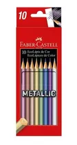 Set 10 Lápices De Colores Faber Castell Ecolápices Metallic