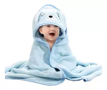 Toalla Con Gorro Bebes Niños Piscina Baño Suave Manta Cobija