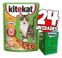 Sache Kitekat Ração Úmida Gato Adultos - 24un Sabores Frango