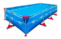 Pileta Estructural Rectangular Sol De Verano Sol 450 Con Capacidad De 7800 Litros De 4.4m De Largo X 2.2m De Ancho  Azul