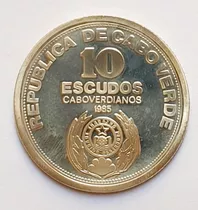 Monedas Mundiales:cabo Verde 10 Escudos Año 1985 Plata Proof