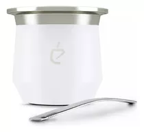 Mate Acero Inoxidable Un Mate + Bombilla Color Perla White