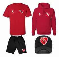 Combo Independiente Cai - Buzo - Remera - Bermuda - Gorra