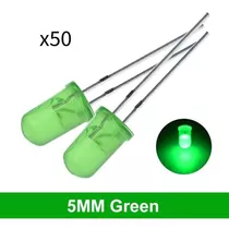 Diodos Leds 5mm Color Verde Alta Calidad 50 Piezas