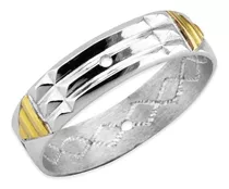 Anillo Atlante De Plata 925 Y Oro 18 Kts.