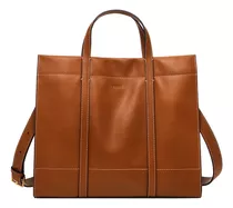 Fossil Carmen - Bolso De Cuero Para Mujer, Brandy