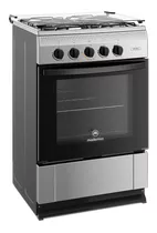 Cocina Mademsa Mv 220 T  Gas Envasado 4 Quemadores  Gris/negra Puerta Con Visor 65l