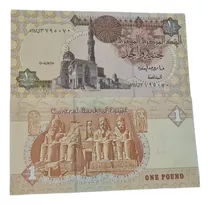 Billetes Mundiales Egipto 1 Libra 2008 Templo  Billete Nuevo