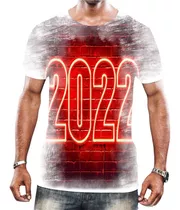Camisa Camiseta Feliz Ano Novo Happy New Year 2022 Férias 22