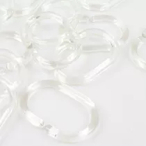 Juego De 24 Anillos Transparentes Para Cortina De Ducha En F