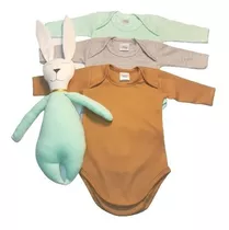 Bodys De Bebés + Muñeco De Apego. 0 A 24 Meses Pack X 3 Unid