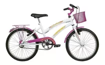 Bicicleta  De Passeio Infantil Verden Breeze Aro 16 Freios V-brakes Cor Branco/rosa Com Rodas De Treinamento