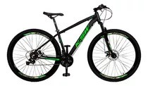 Mountain Bike Ksw Xlt Mtb Aro 29 15  21v Freios De Disco Mecânico Câmbios Shimano Tz Cor Preto/verde