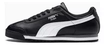 Tenis Para Hombre Puma Roma Basic Color Black/white/puma Silver - Adulto 25.5 Mx