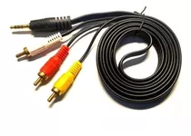  Cables 3 Rca Tv Audio Vídeo A Mini Plug 3.5 Dvd 1,5 Mts
